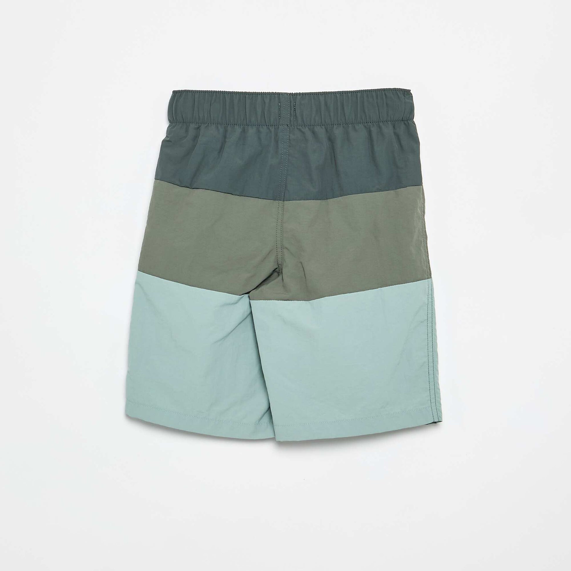 Bermuda de bain long à rayures KAKI