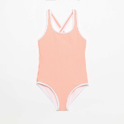 Maillot de bain rayé ROUGE