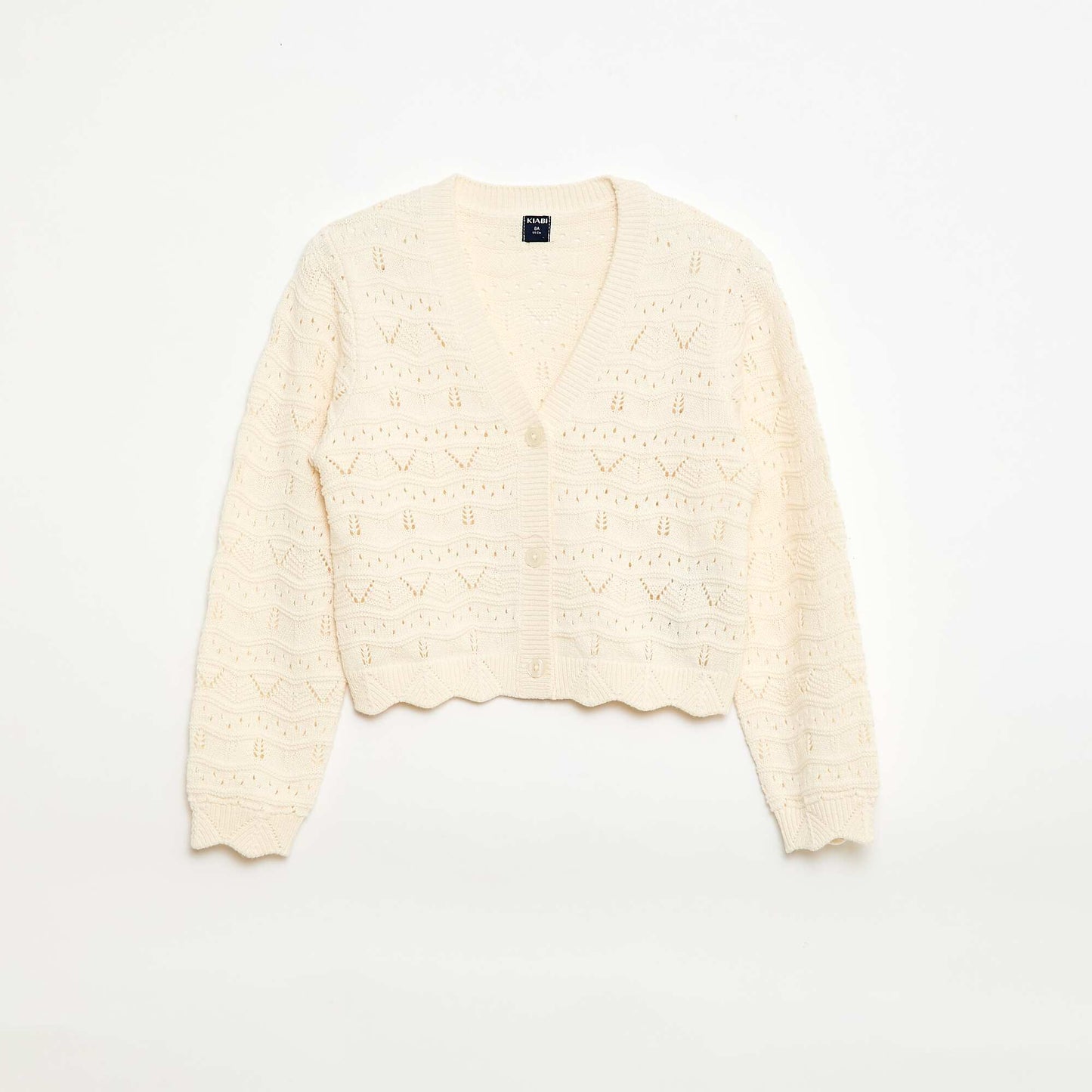 Gilet en maille ajourée BEIGE