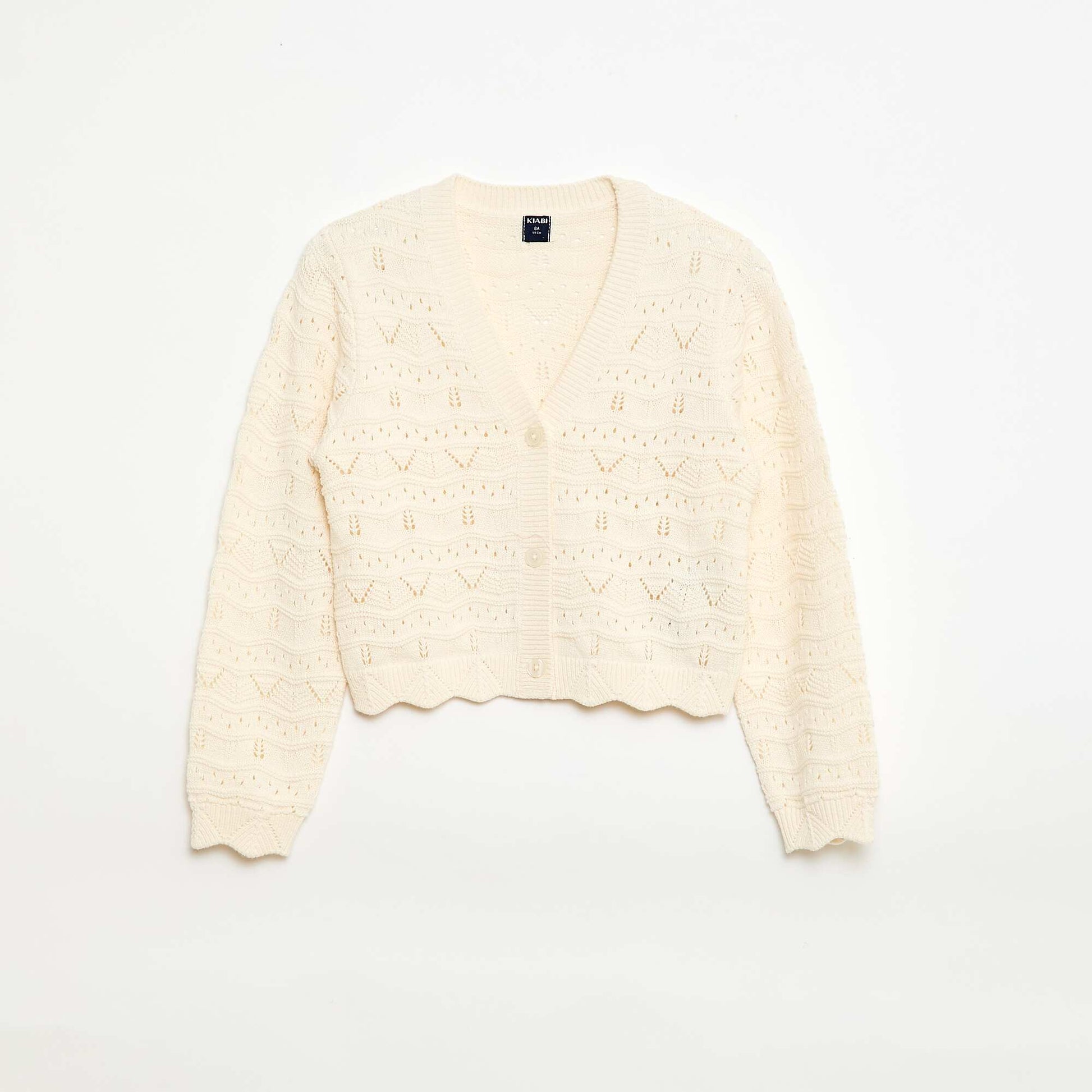 Gilet en maille ajourée BEIGE
