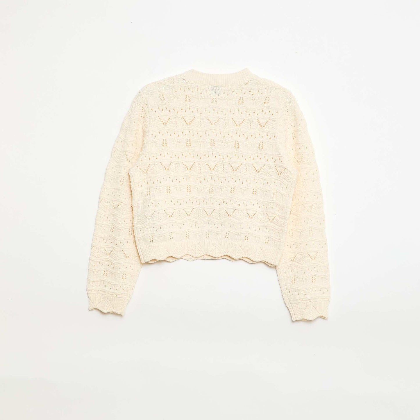 Gilet en maille ajourée BEIGE