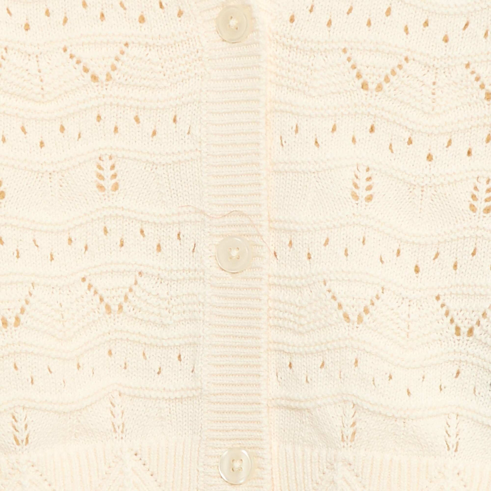 Gilet en maille ajourée BEIGE