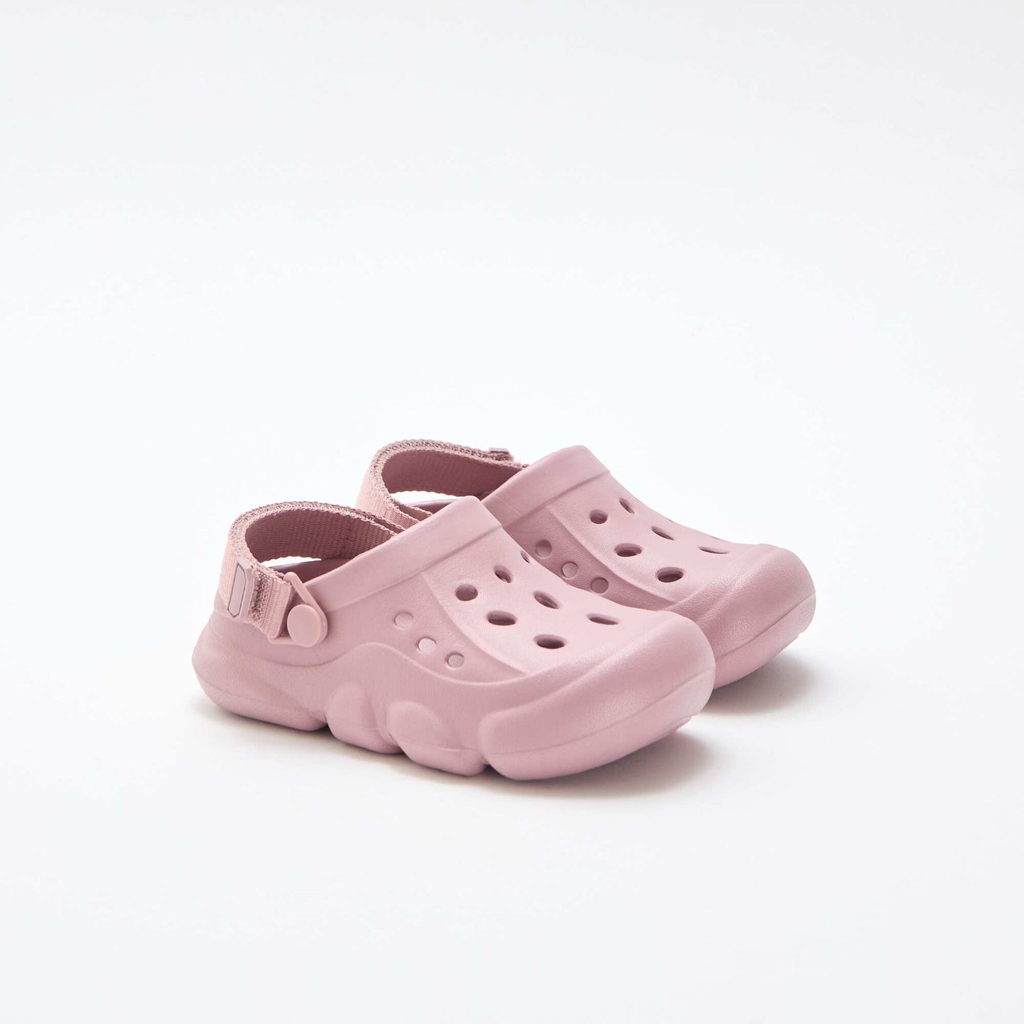 Paire de mules de plage fermées unie ROSE