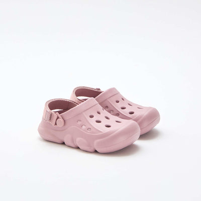 Paire de mules de plage fermées unie ROSE