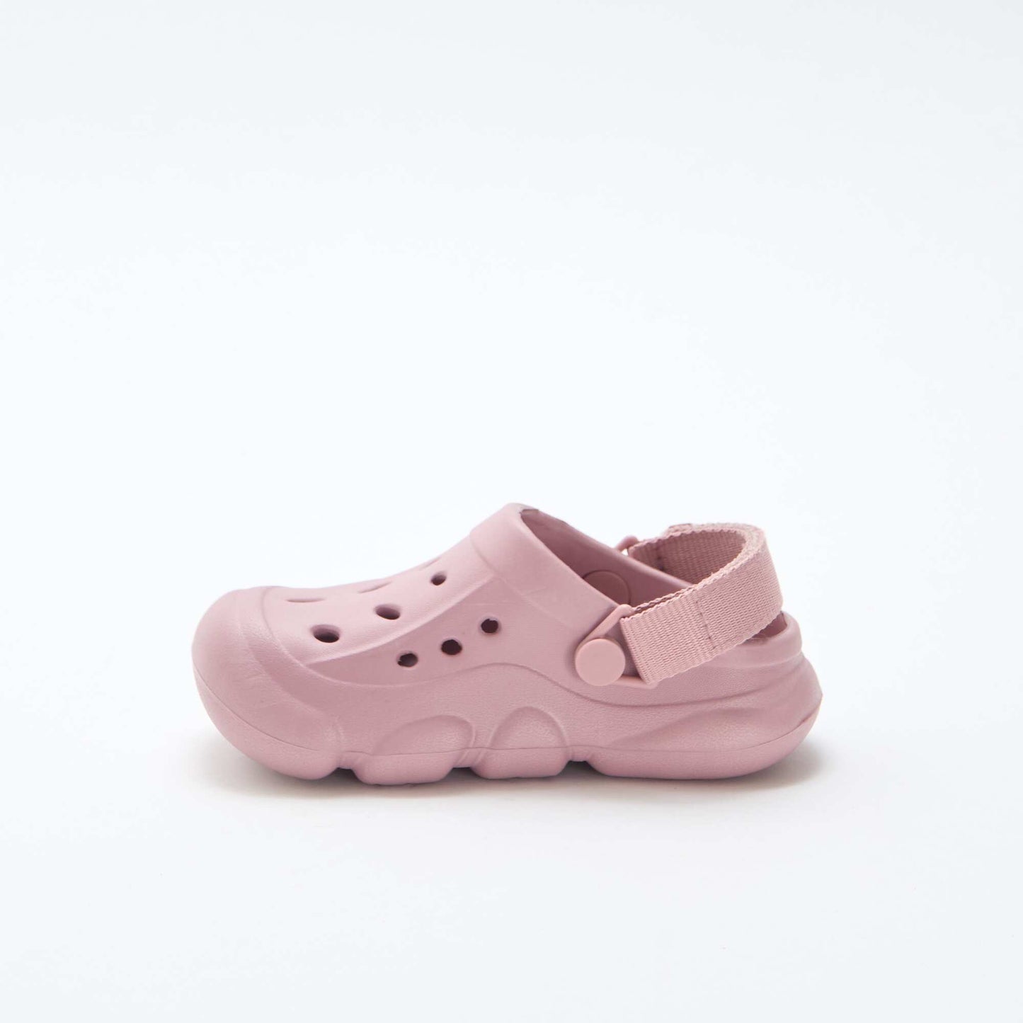 Paire de mules de plage fermées unie ROSE