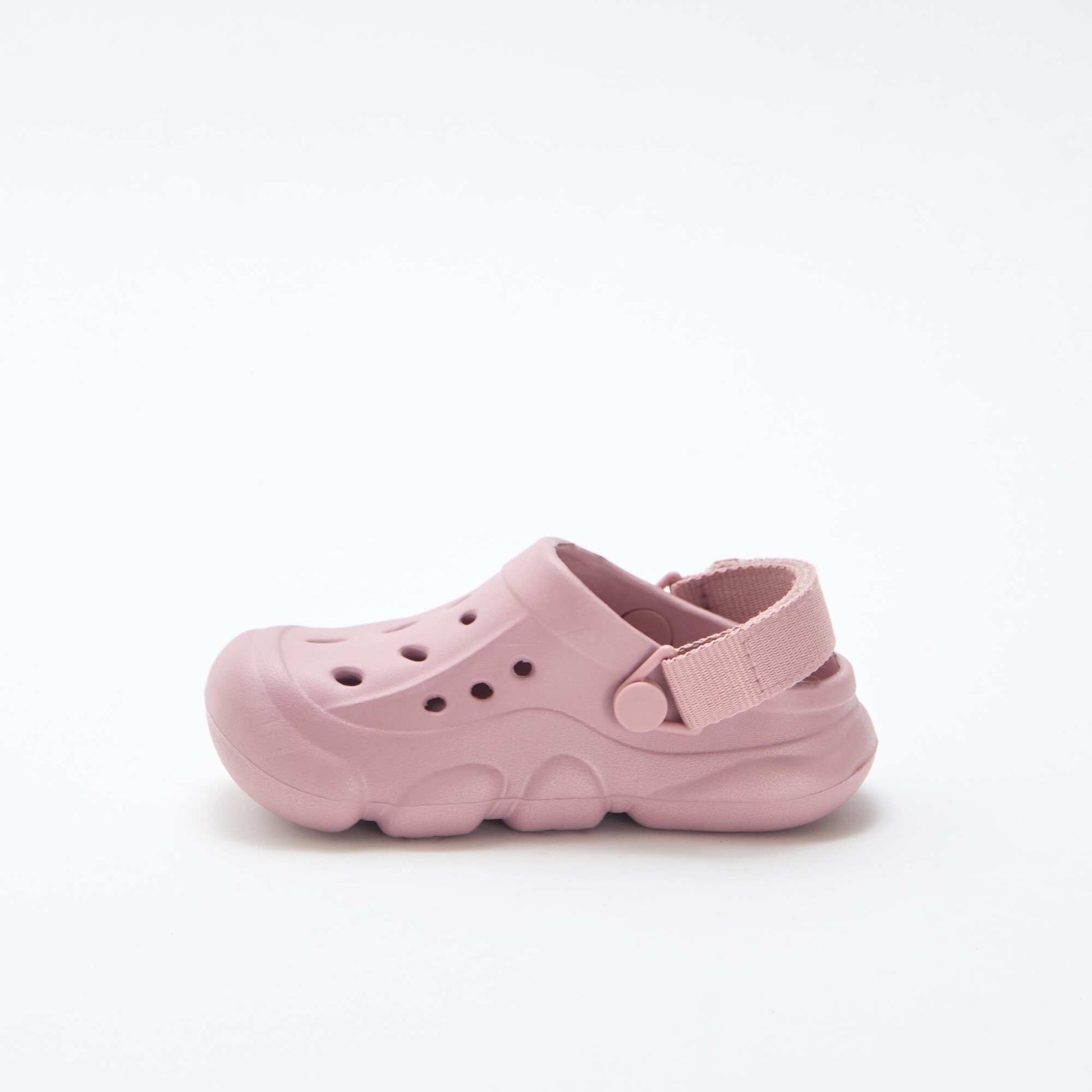 Paire de mules de plage fermées unie ROSE