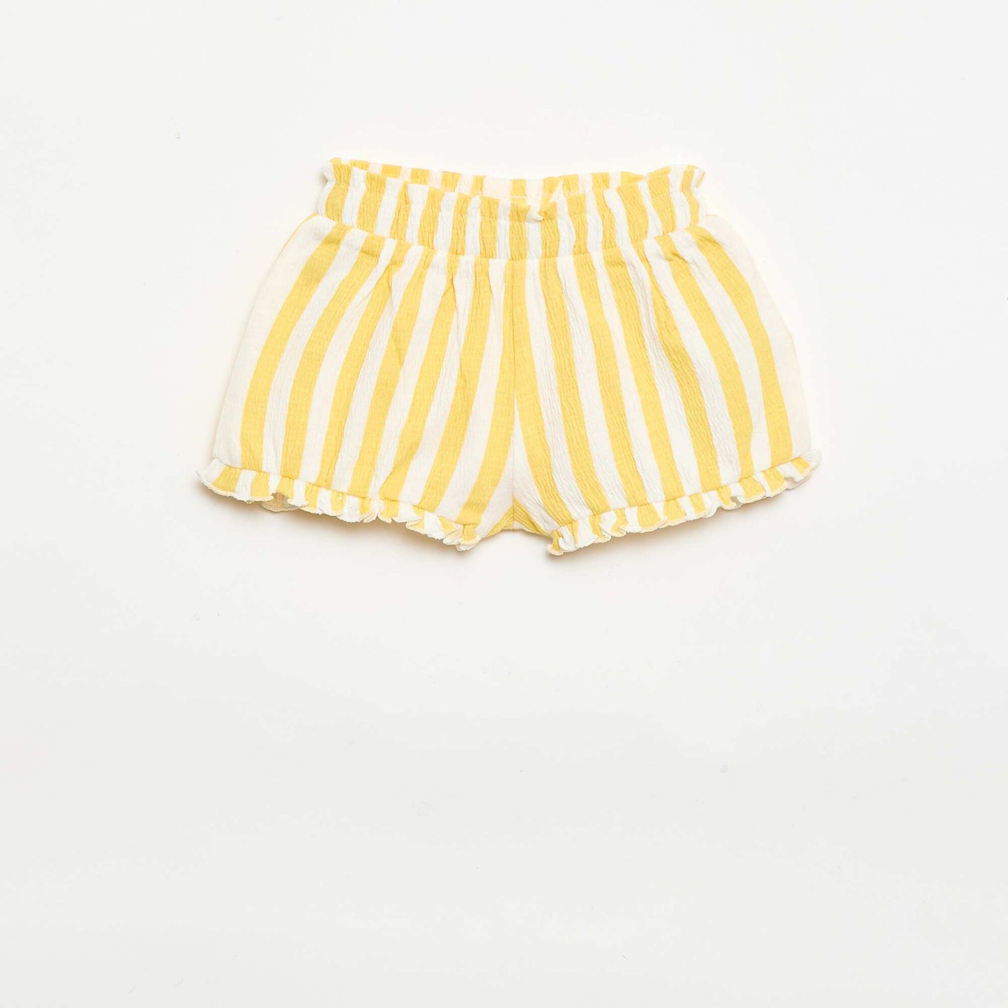Short à motif avec base volantée JAUNE
