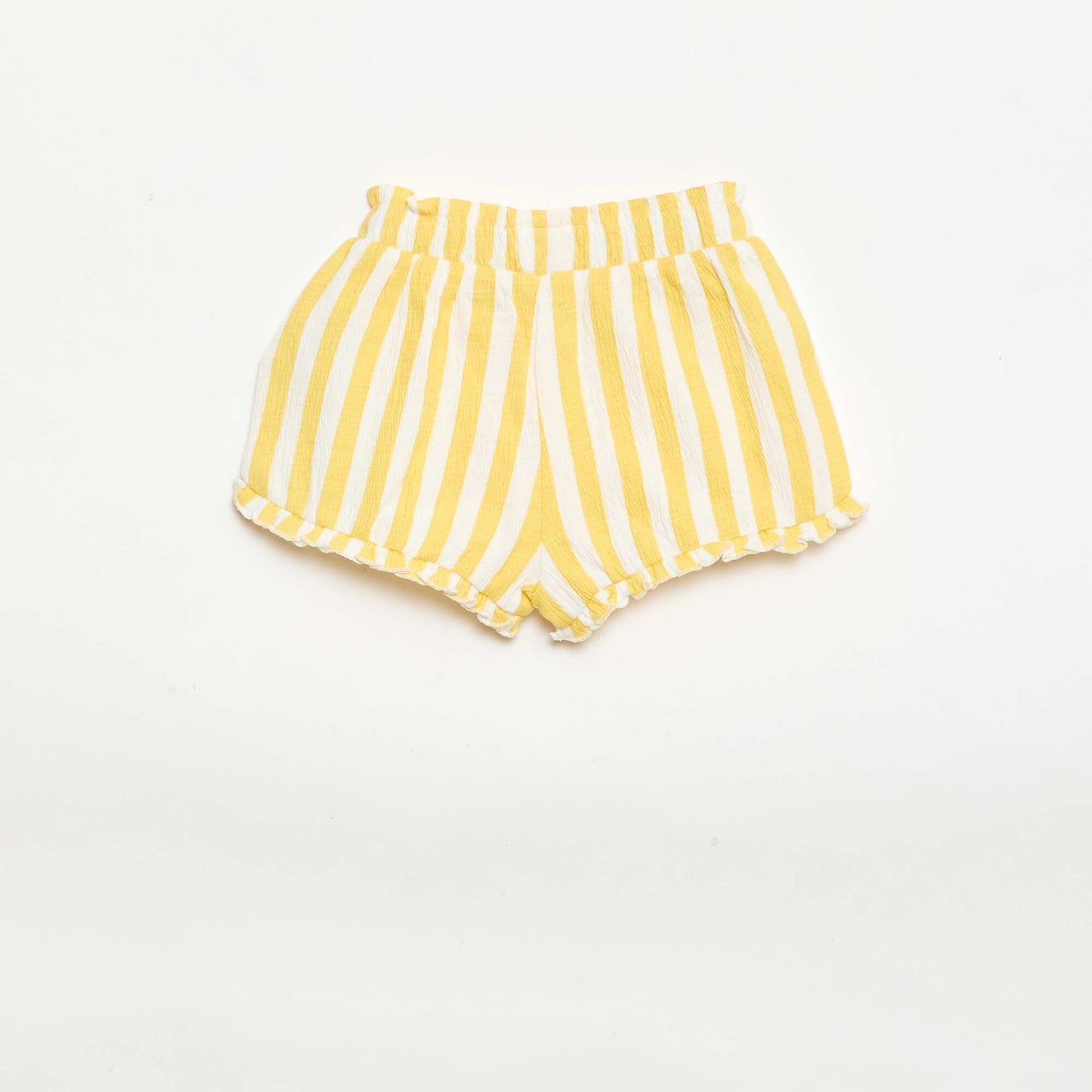 Short à motif avec base volantée JAUNE