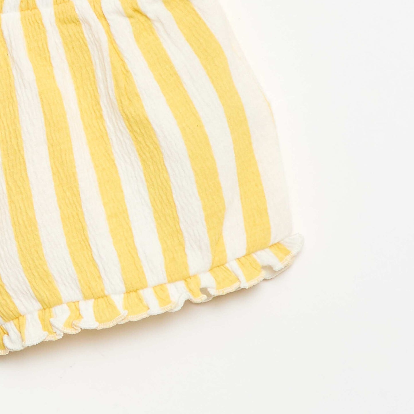 Short à motif avec base volantée JAUNE