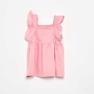 Tee-shirt à bretelles volantées ROSE
