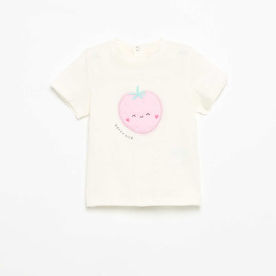 T-shirt à manches courtes avec imprimé BLANC