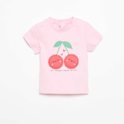 T-shirt à manches courtes avec imprimé ROSE