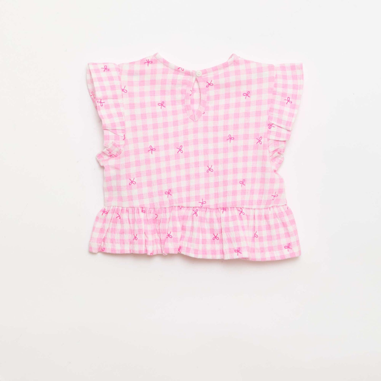 Tee-shirt imprimé et volanté ROSE