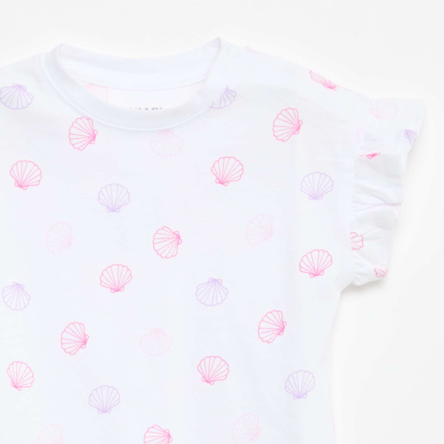 Lot de 2 T-shirts à manches courtes en jersey de coton BLANC