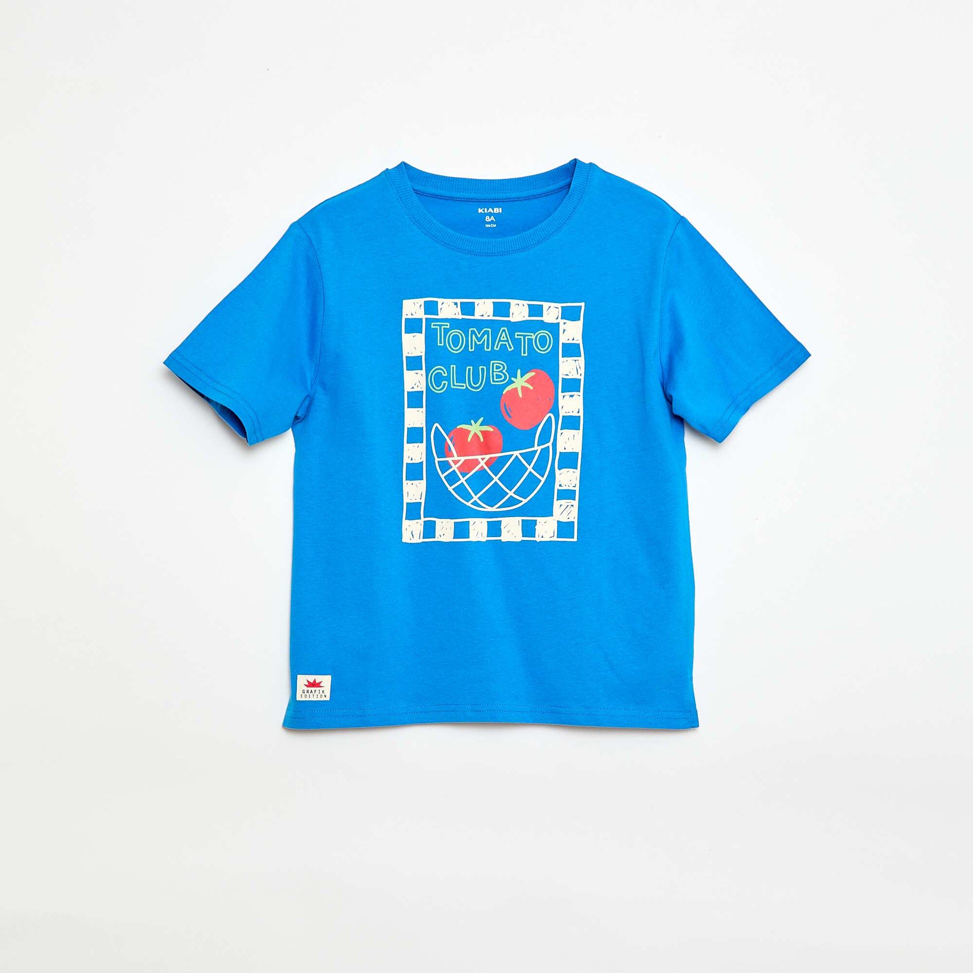 T-shirt à manches courtes imprimé BLEU