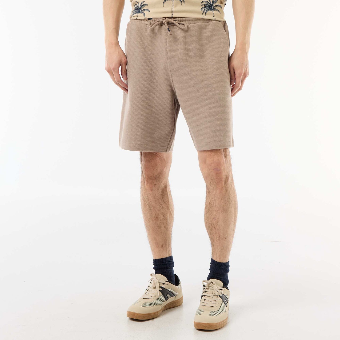 Bermuda en molleton léger (french-terry) BEIGE