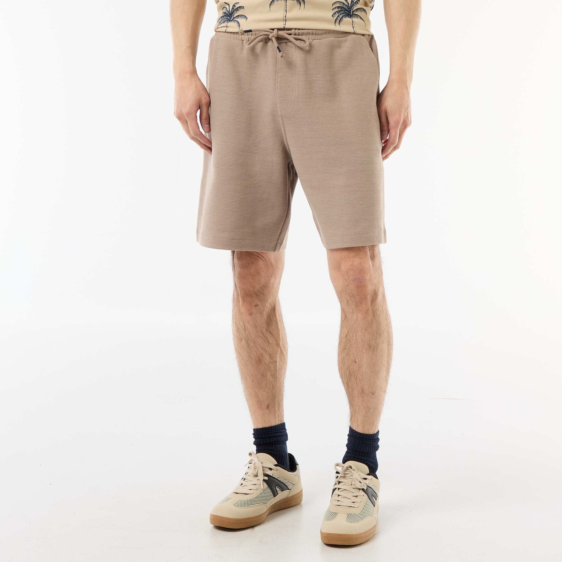 Bermuda en molleton léger (french-terry) BEIGE