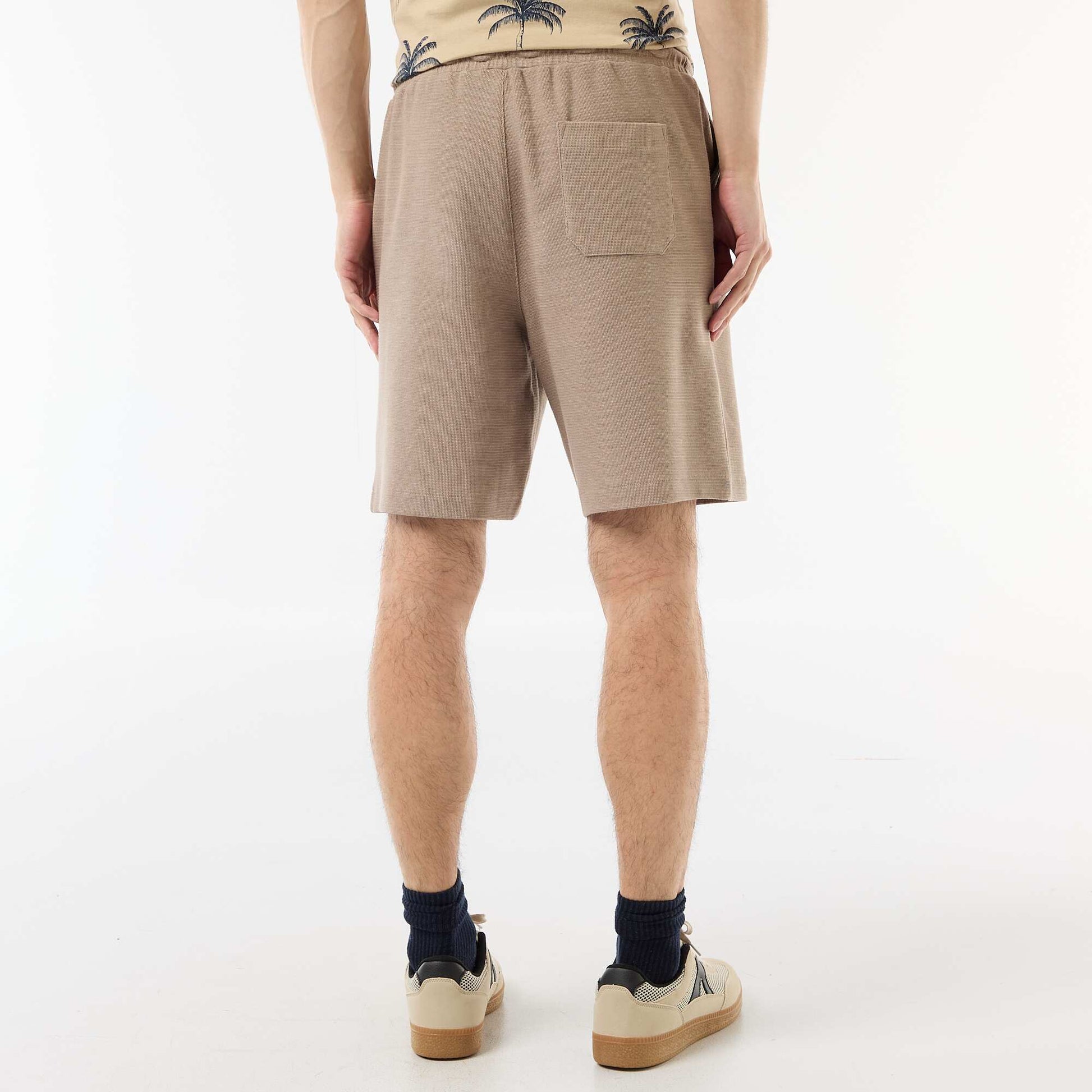 Bermuda en molleton léger (french-terry) BEIGE