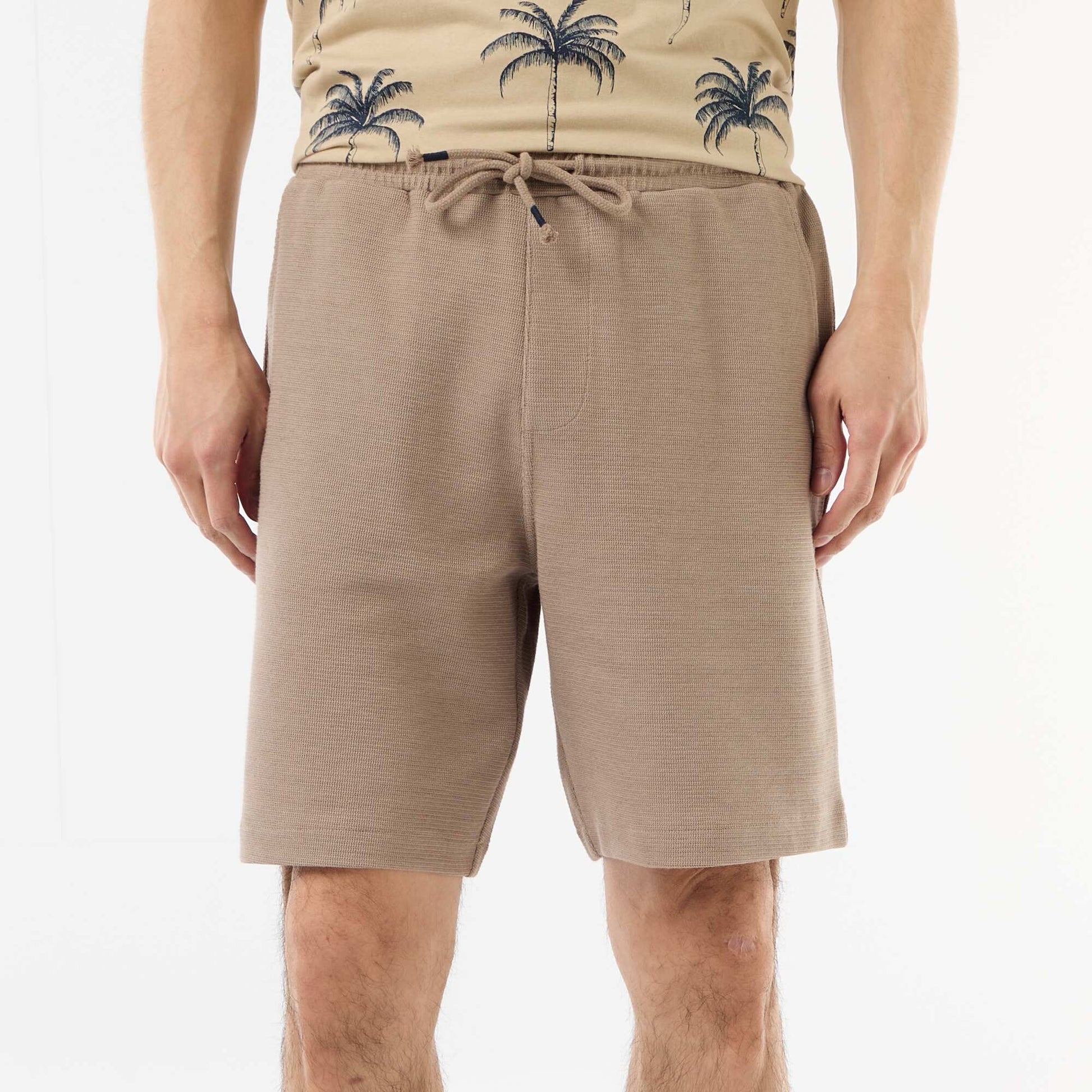 Bermuda en molleton léger (french-terry) BEIGE