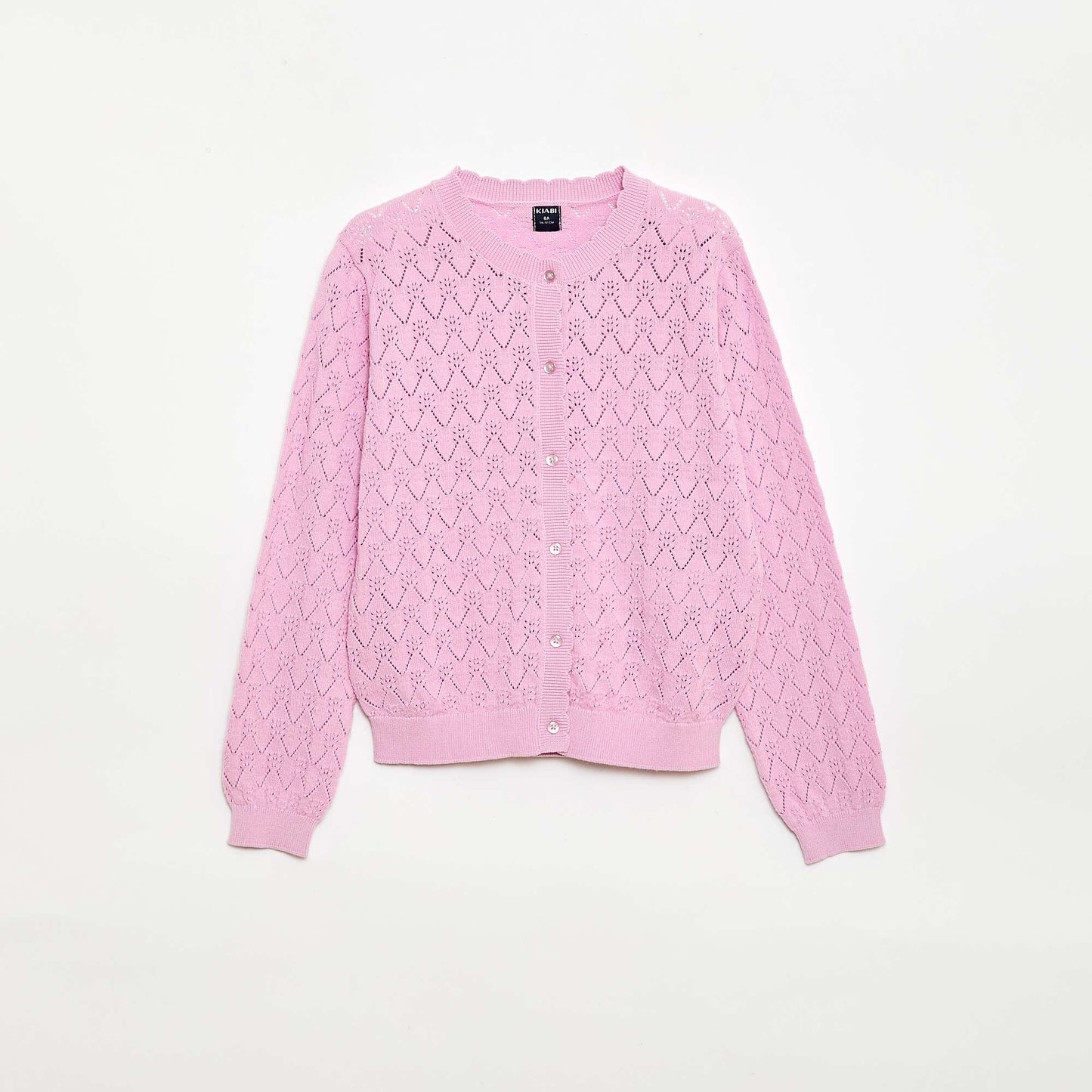 Gilet fantaisie en maille ajourée ROSE