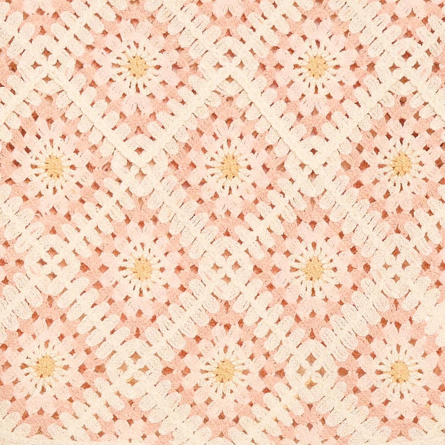 Pull en maille ajourée avec broderies fleurs ROSE