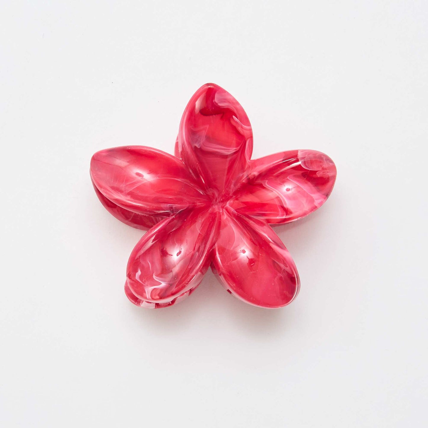 Pince style fleur de tiaré ROSE