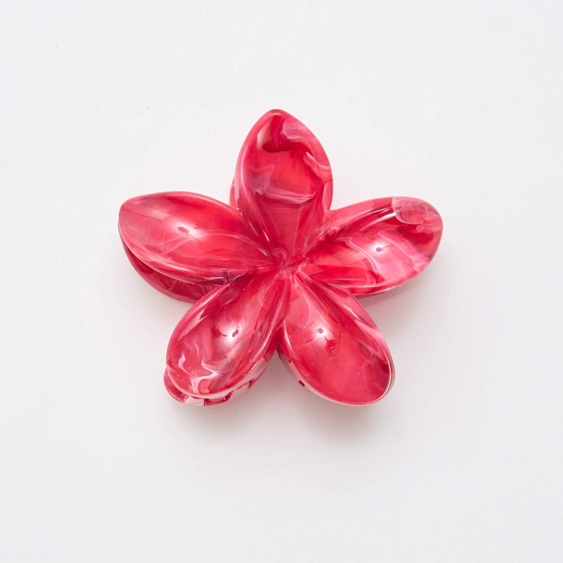 Pince style fleur de tiaré ROSE