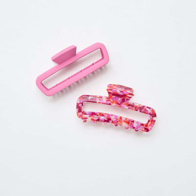 Lot de 2 pinces crabe ROSE