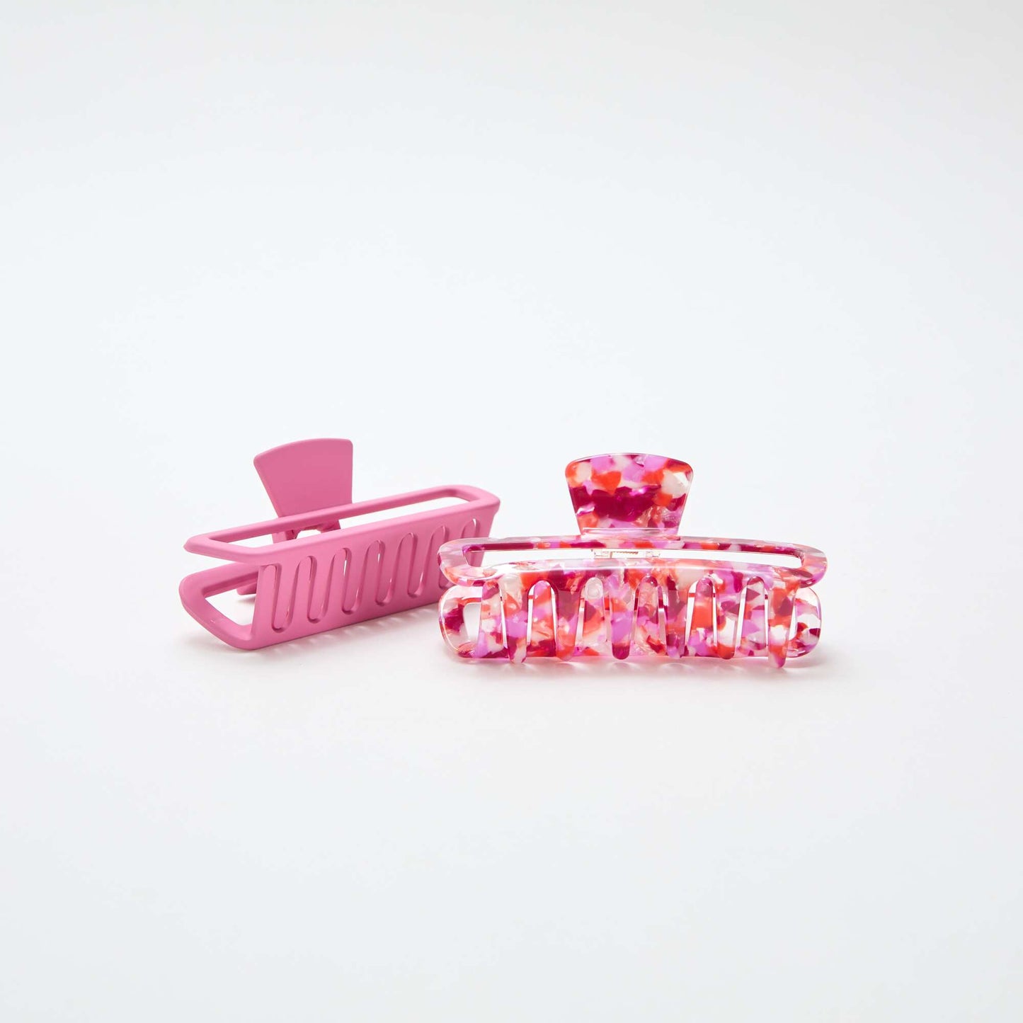 Lot de 2 pinces crabe ROSE