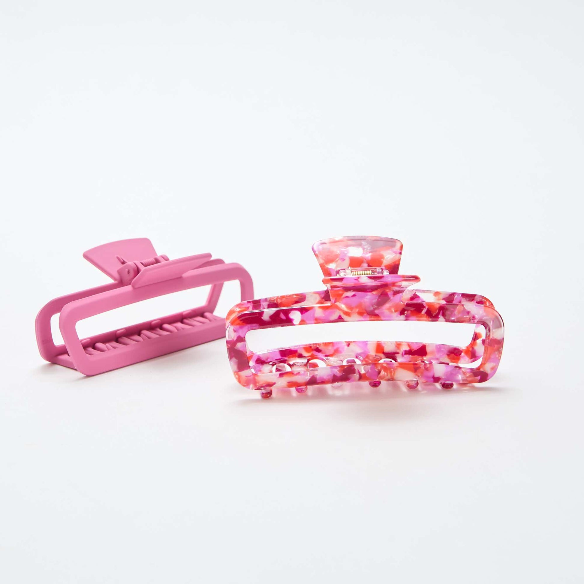 Lot de 2 pinces crabe ROSE