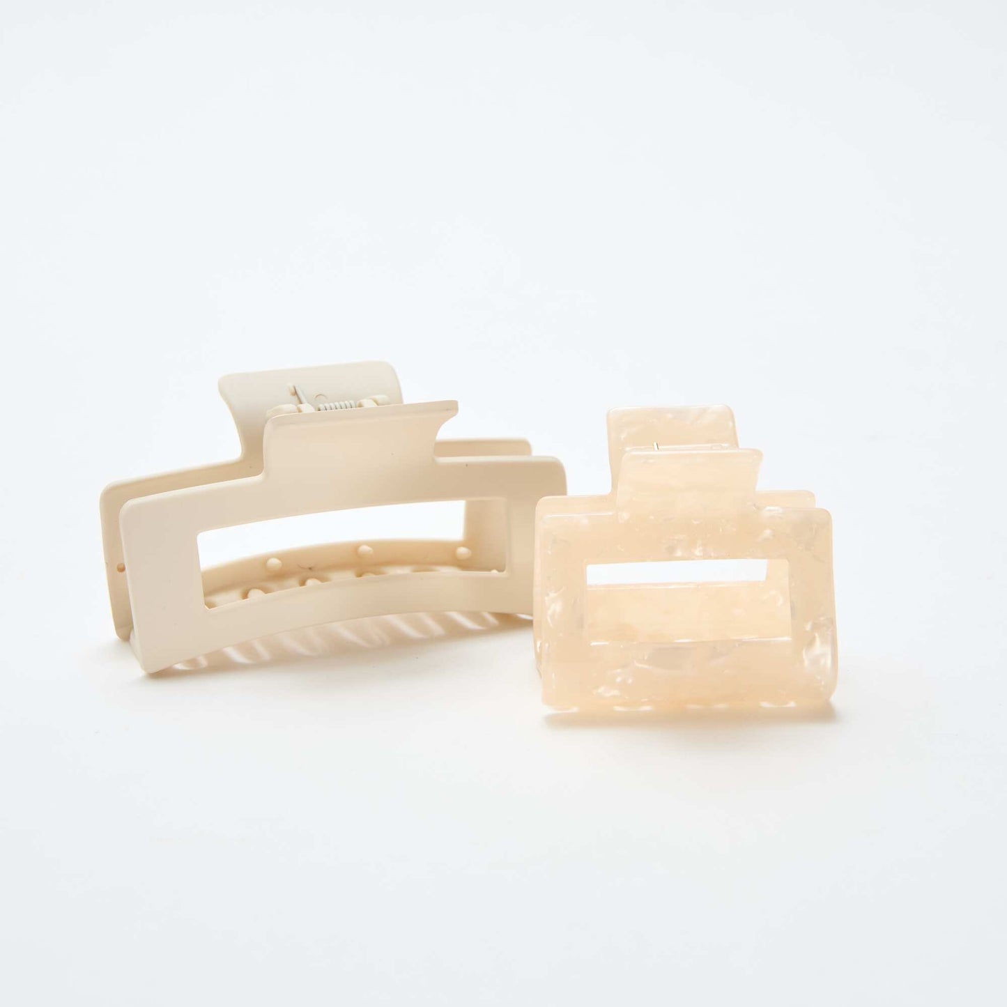 Lot de 2 pinces crabe BEIGE