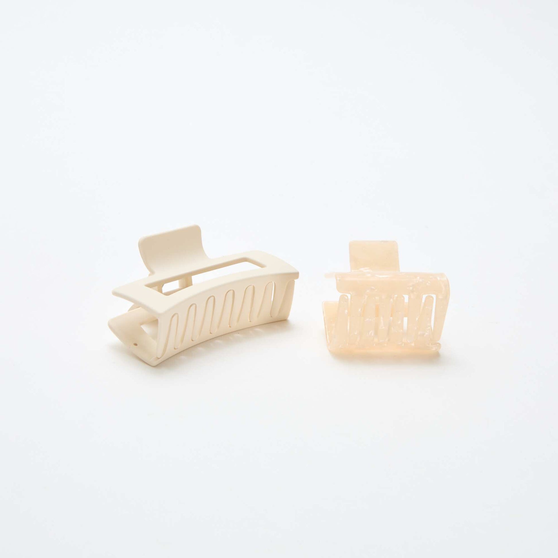 Lot de 2 pinces crabe BEIGE