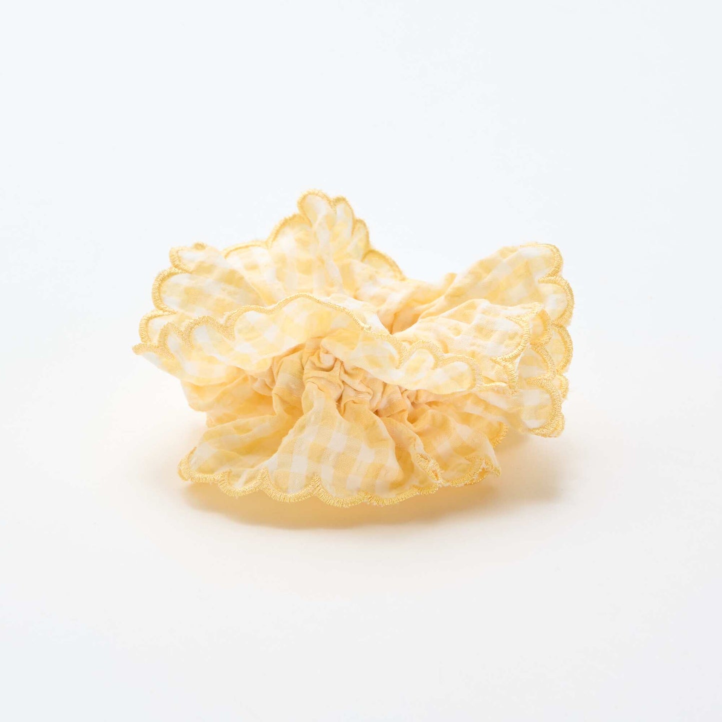 Gros chouchou carreaux vichy JAUNE