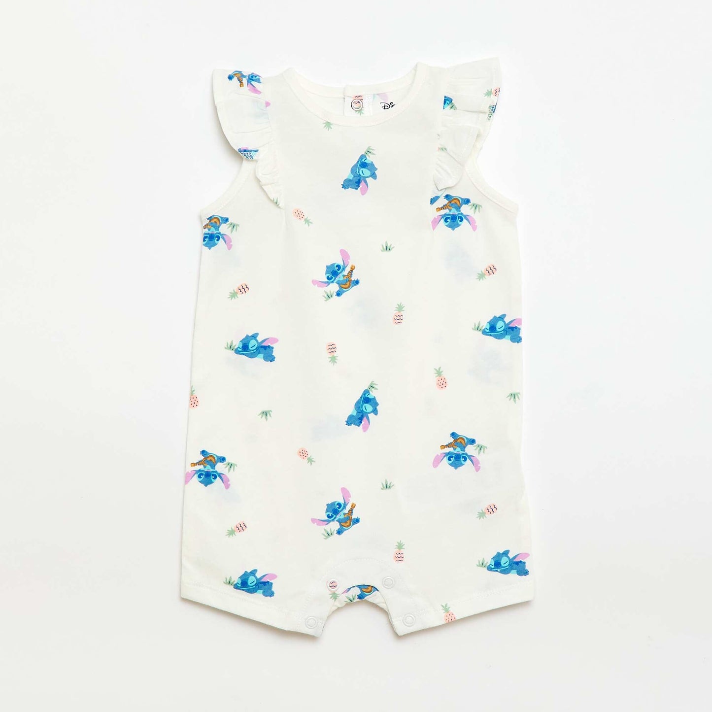 Lot de 2 barboteuses 'Stitch' 'Disney' sans manches BLANC