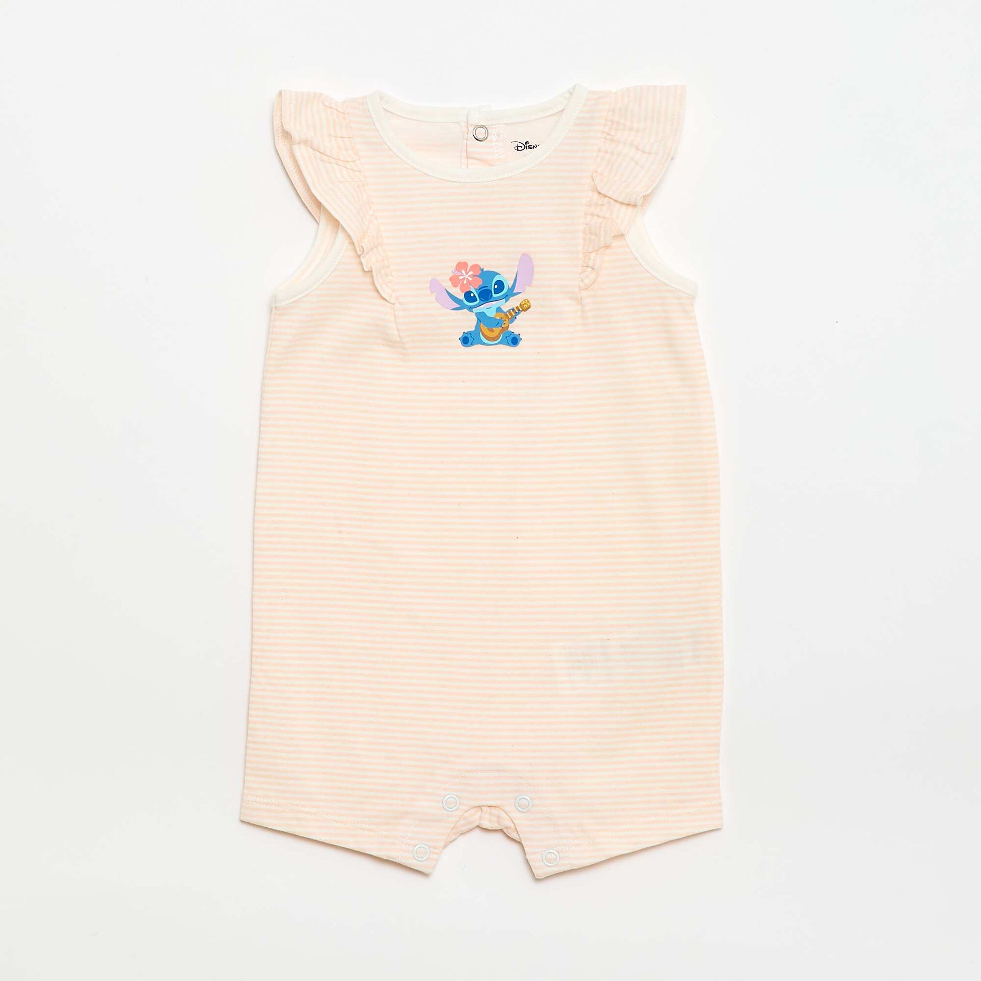 Lot de 2 barboteuses 'Stitch' 'Disney' sans manches BLANC