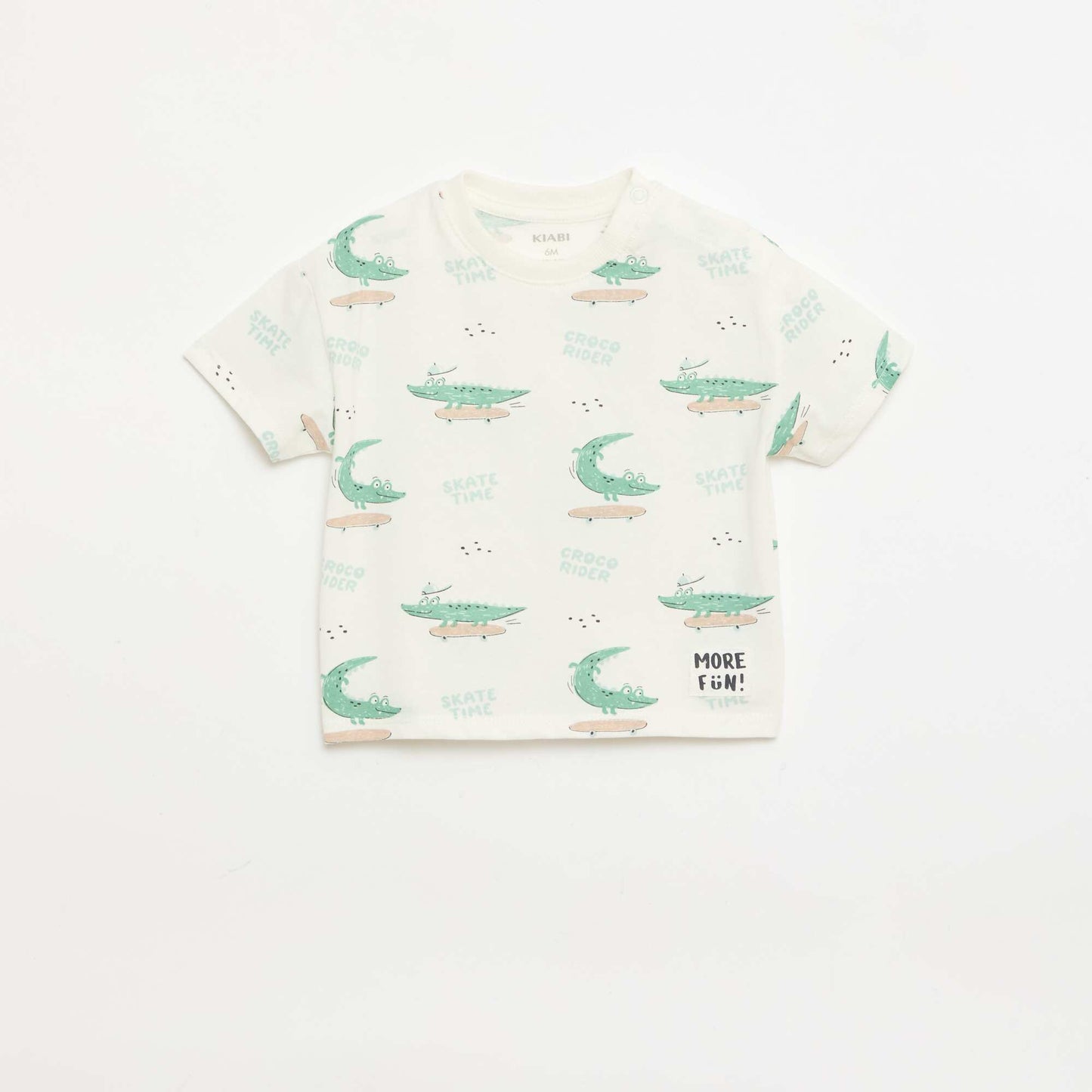 Lot de 2 T-shirts à manches courtes en jersey de coton BLANC