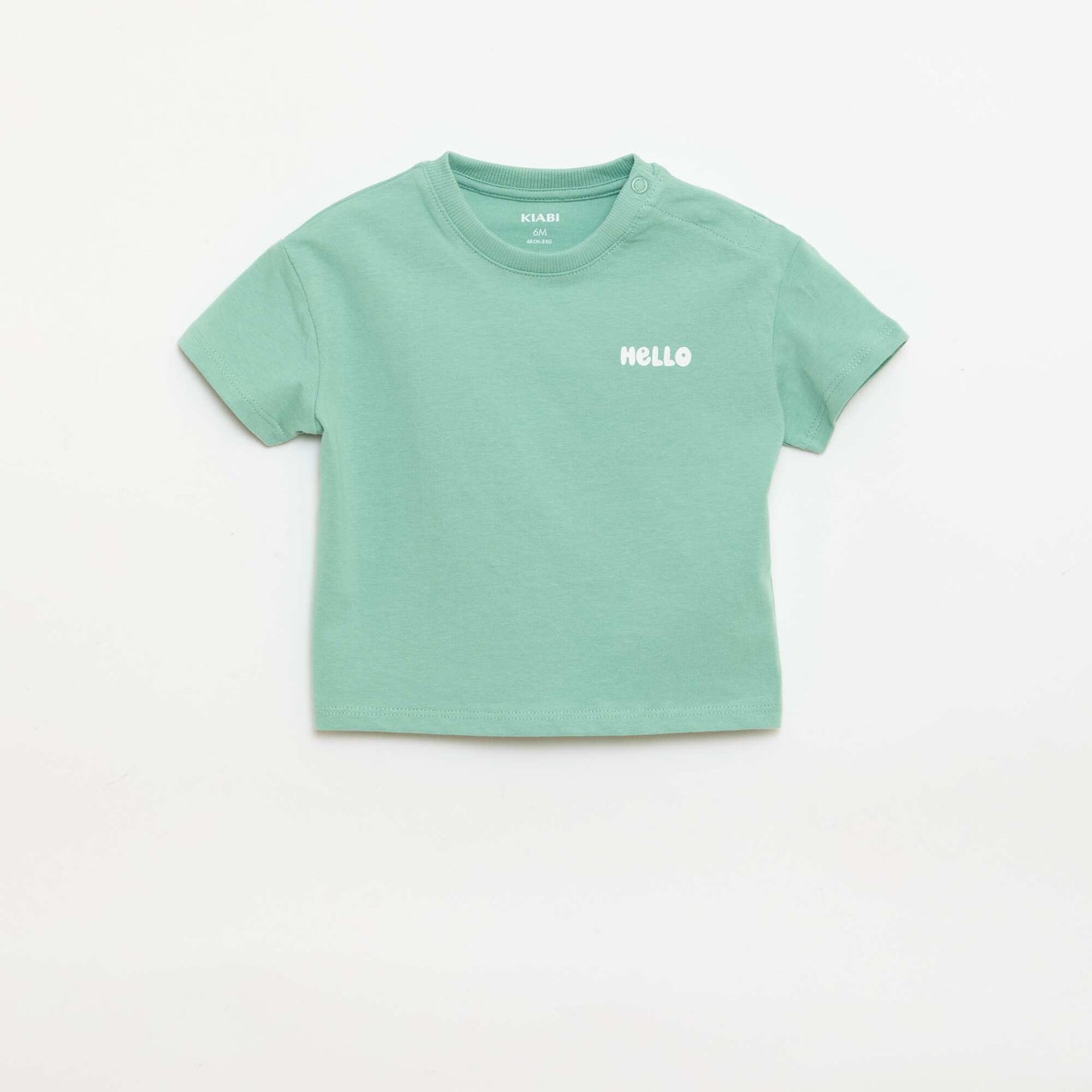 Lot de 2 T-shirts à manches courtes en jersey de coton BLANC