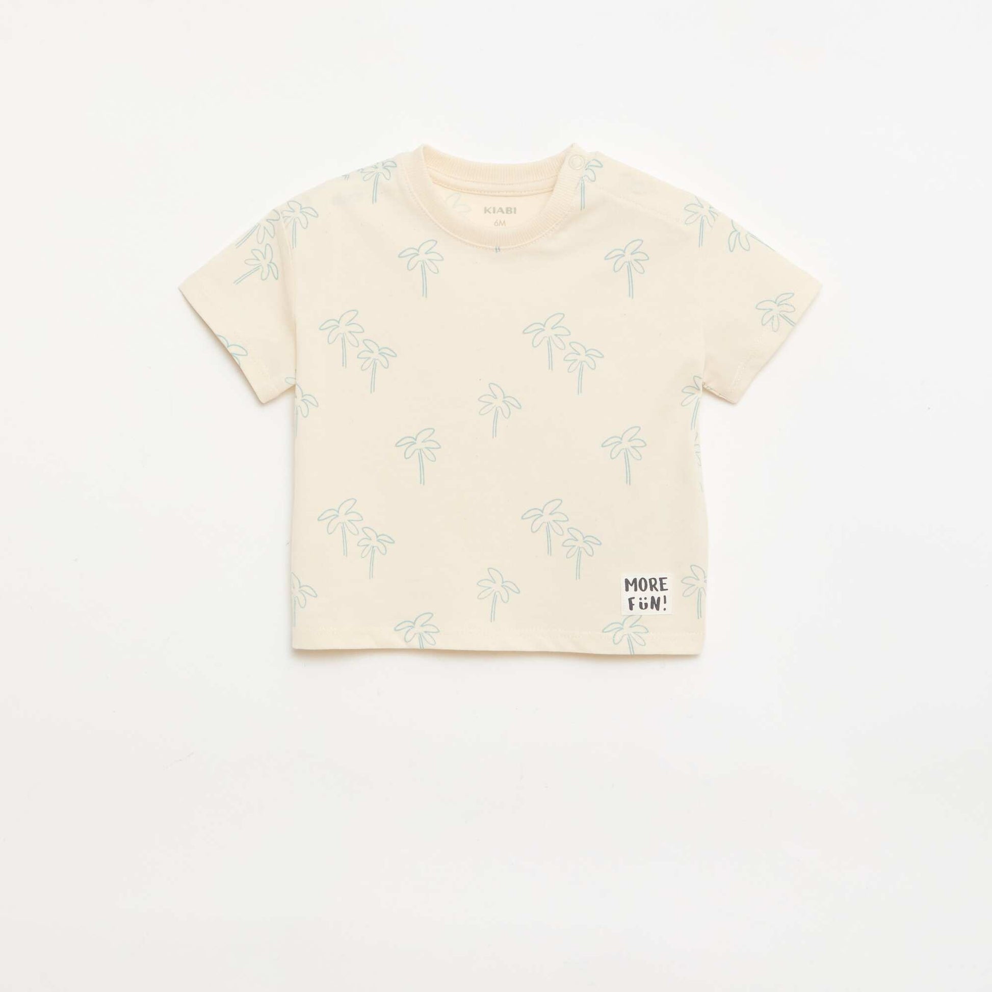 Lot de 2 T-shirts à manches courtes en jersey de coton BEIGE