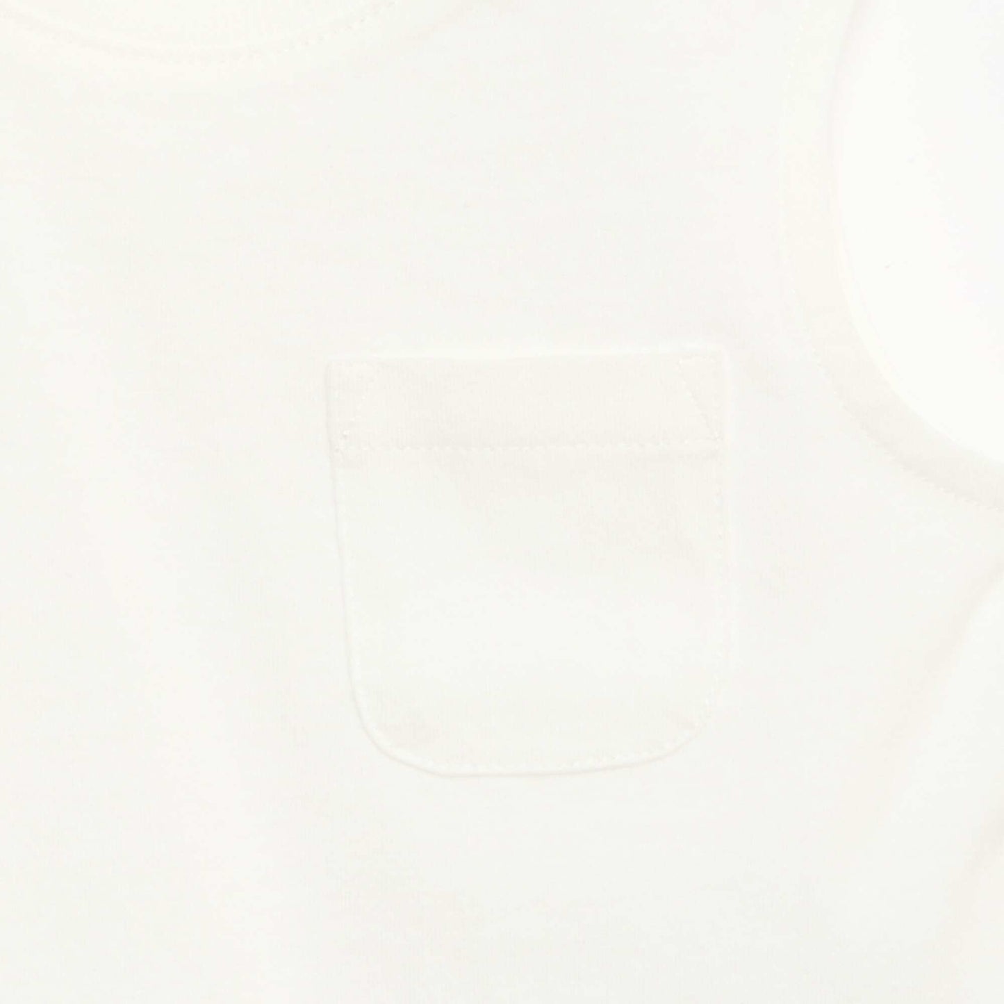Débardeur en jersey de coton avec poche poitrine BLANC