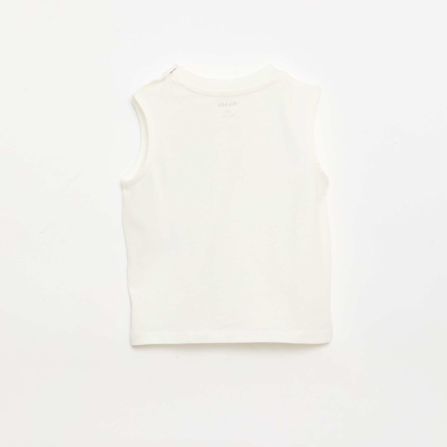 Débardeur en jersey de coton avec poche poitrine BLANC