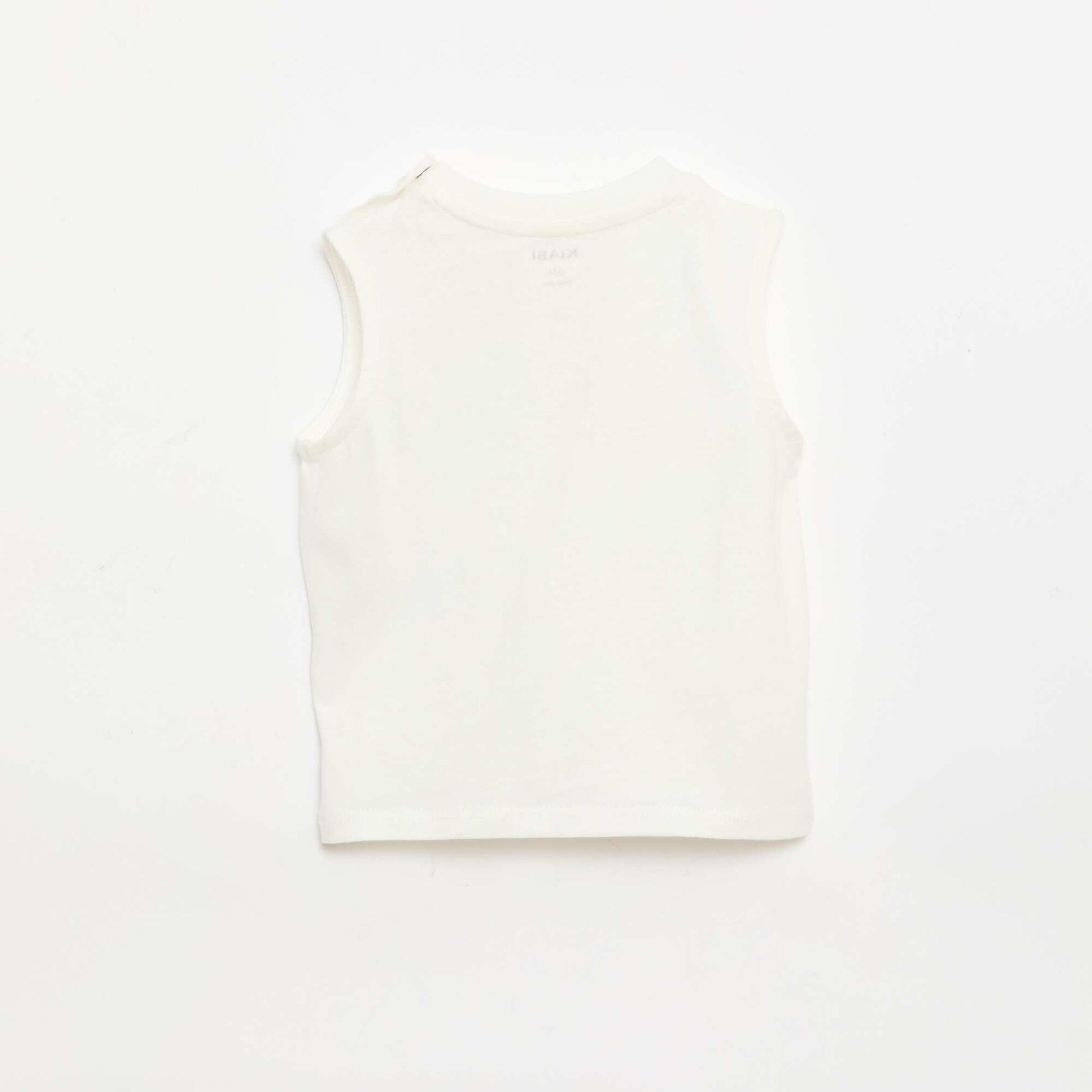 Débardeur en jersey de coton avec poche poitrine BLANC