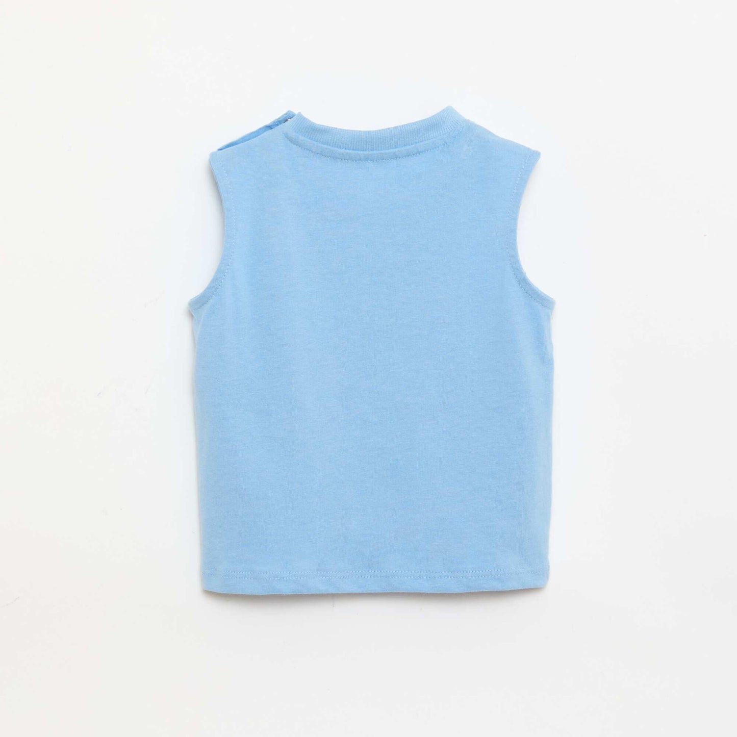 Débardeur en jersey de coton avec poche poitrine BLEU