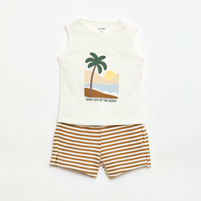 Ensemble 2 pièces débardeur + short BLANC