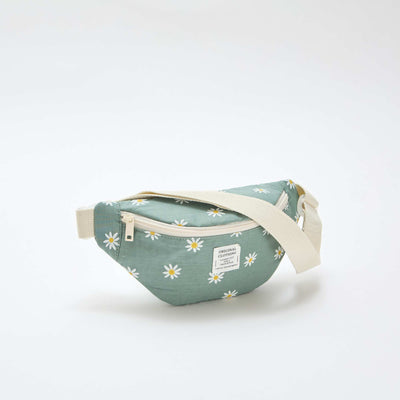 Sac à banane imprimé all-over fleuri en coton VERT