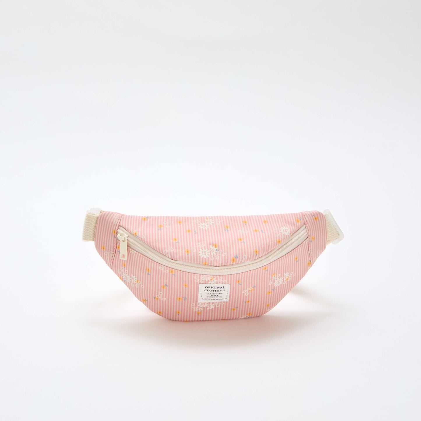 Sac à banane imprimé all-over fleuri en coton ROSE