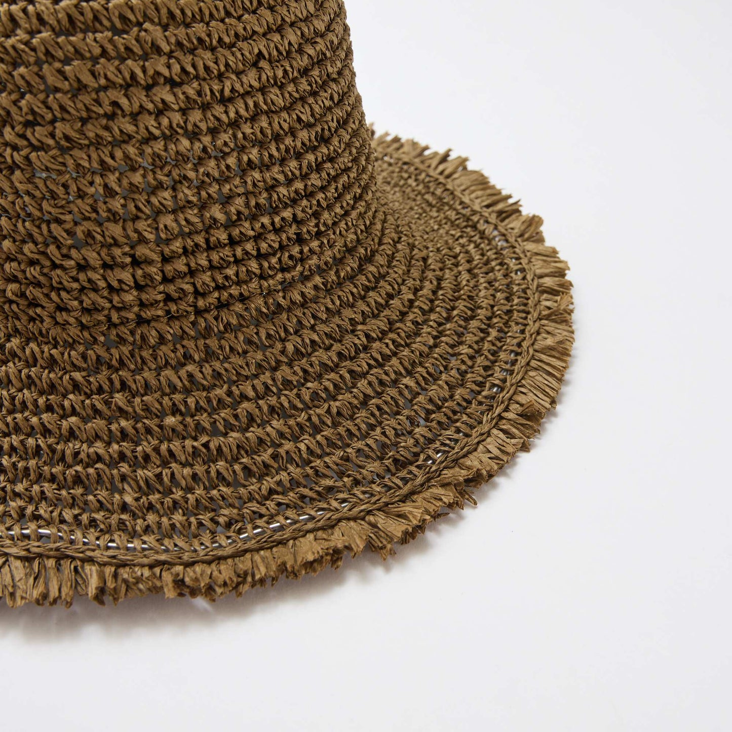 Chapeau forme cloche en paille KAKI