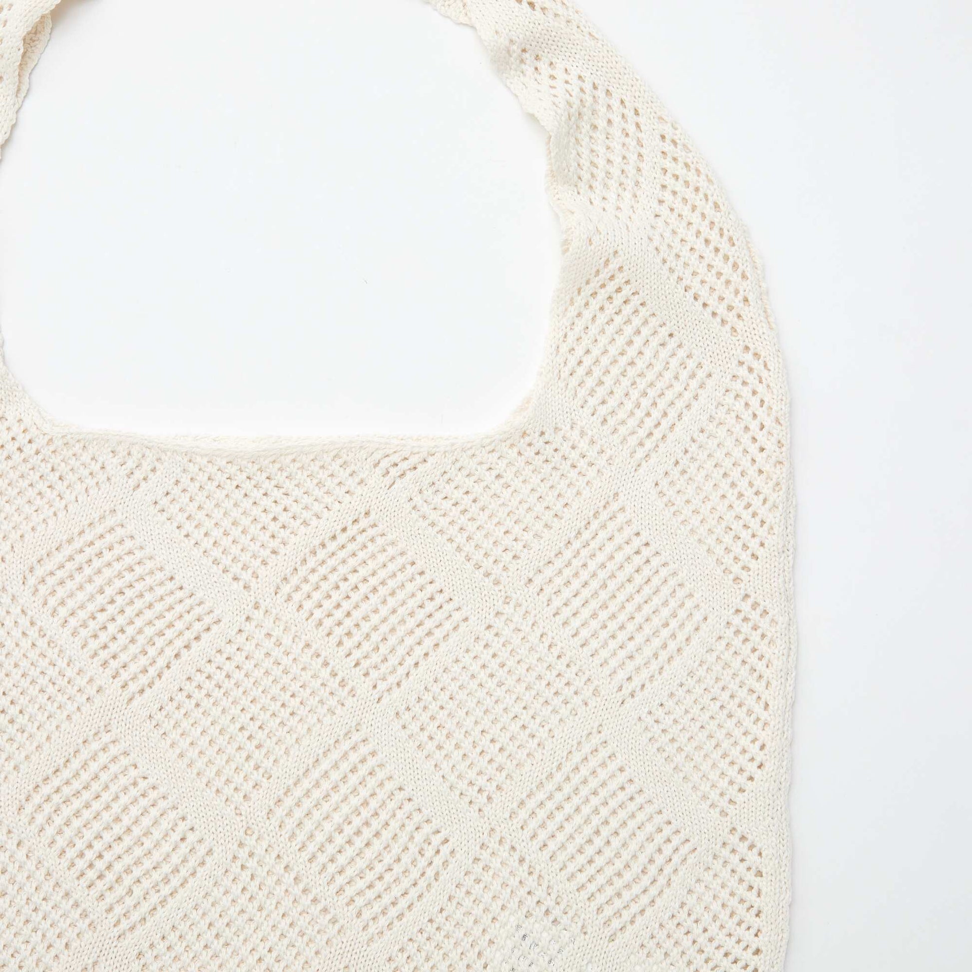 Sac bandoulière en crochet BEIGE