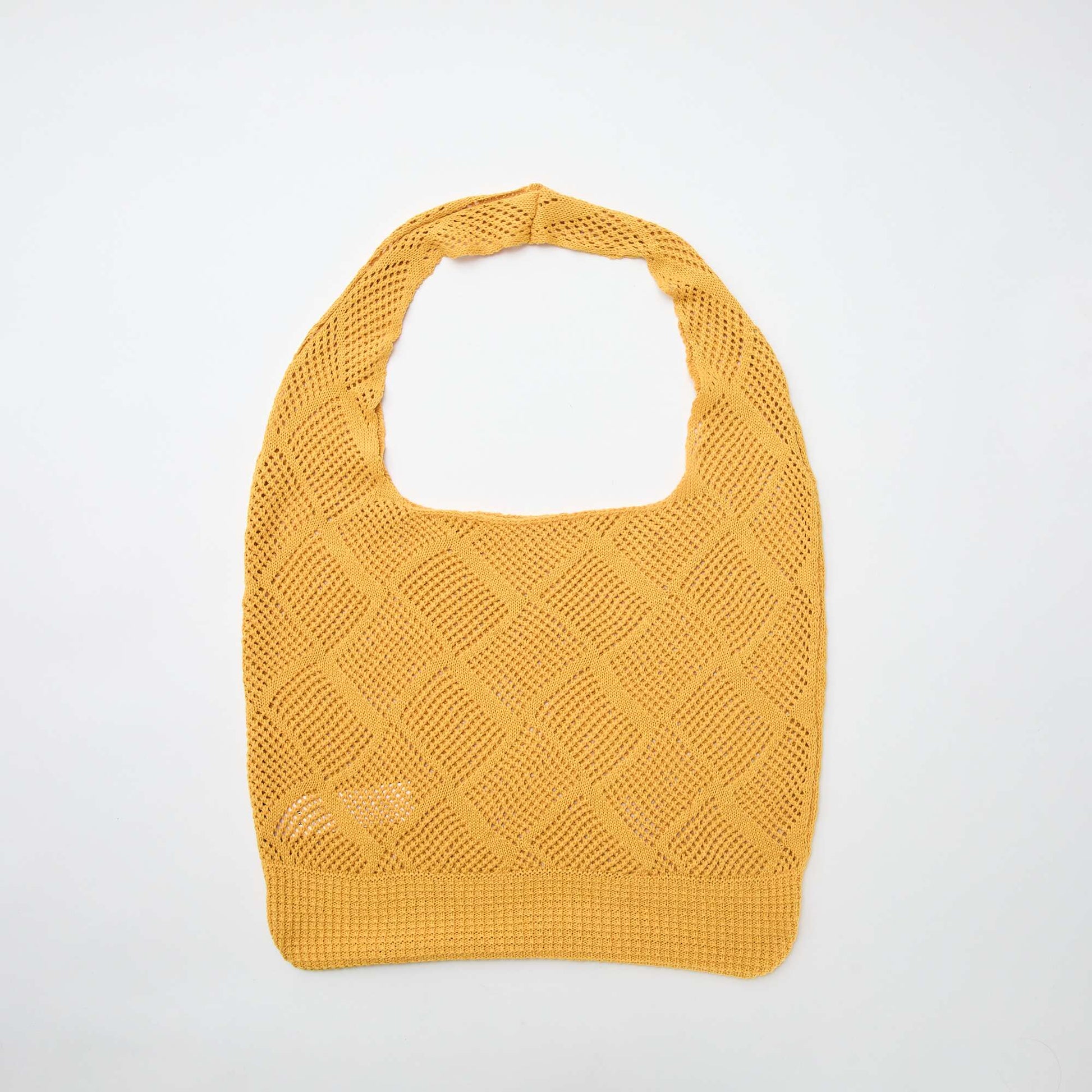 Sac bandoulière en crochet JAUNE