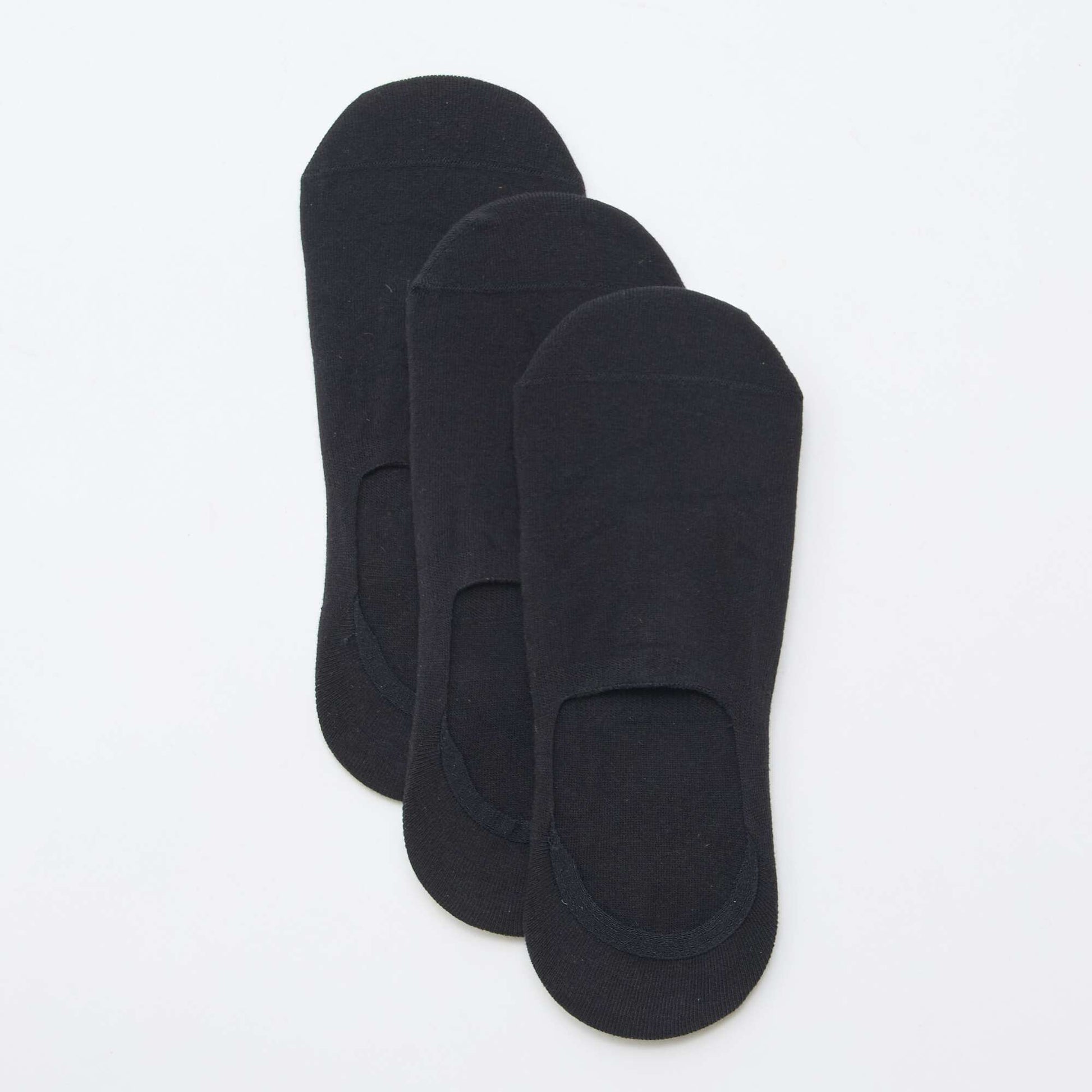 Lot de 3 paires de chaussettes en coton uni NOIR
