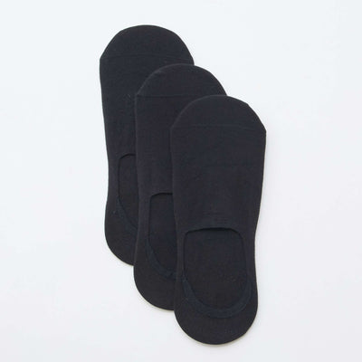 Lot de 3 paires de chaussettes en coton uni NOIR